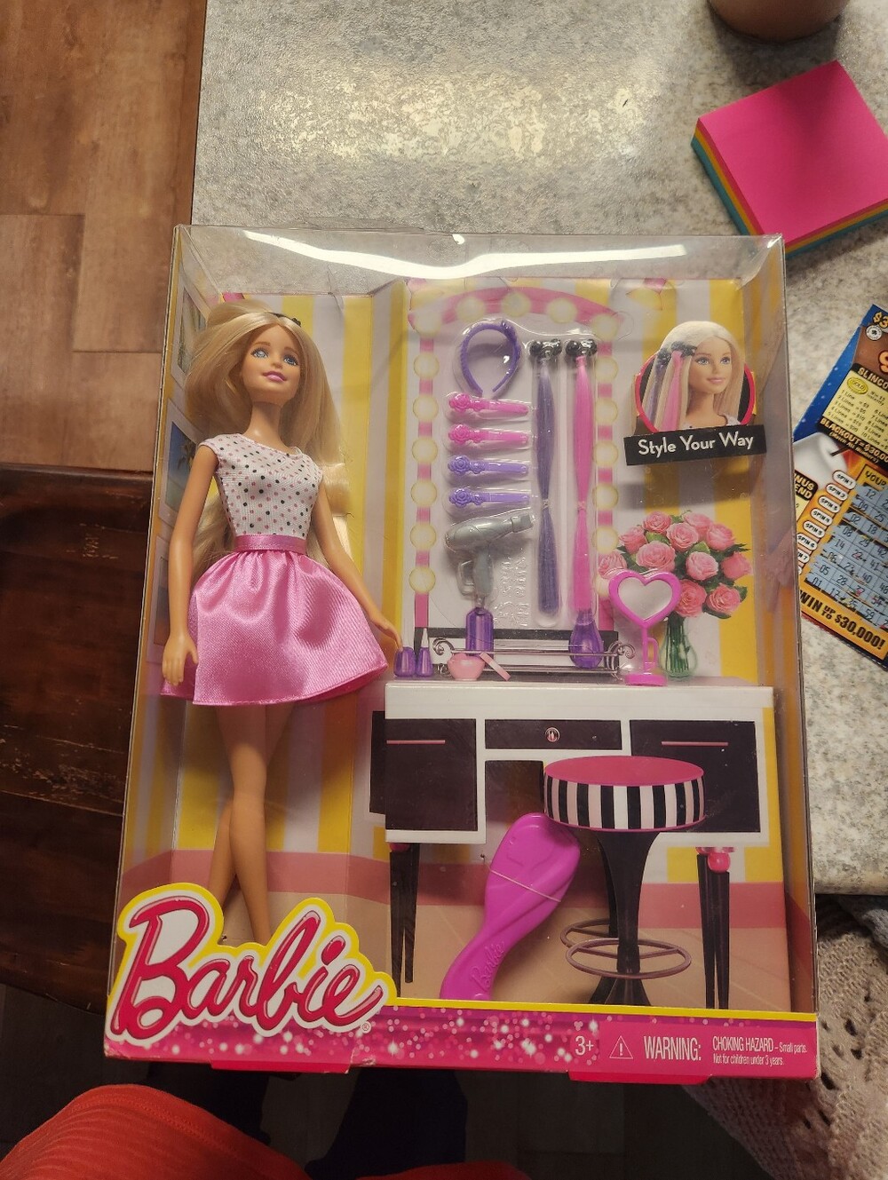 Barbie Pink and Purple Styling Vanity Party Set Style Your Way